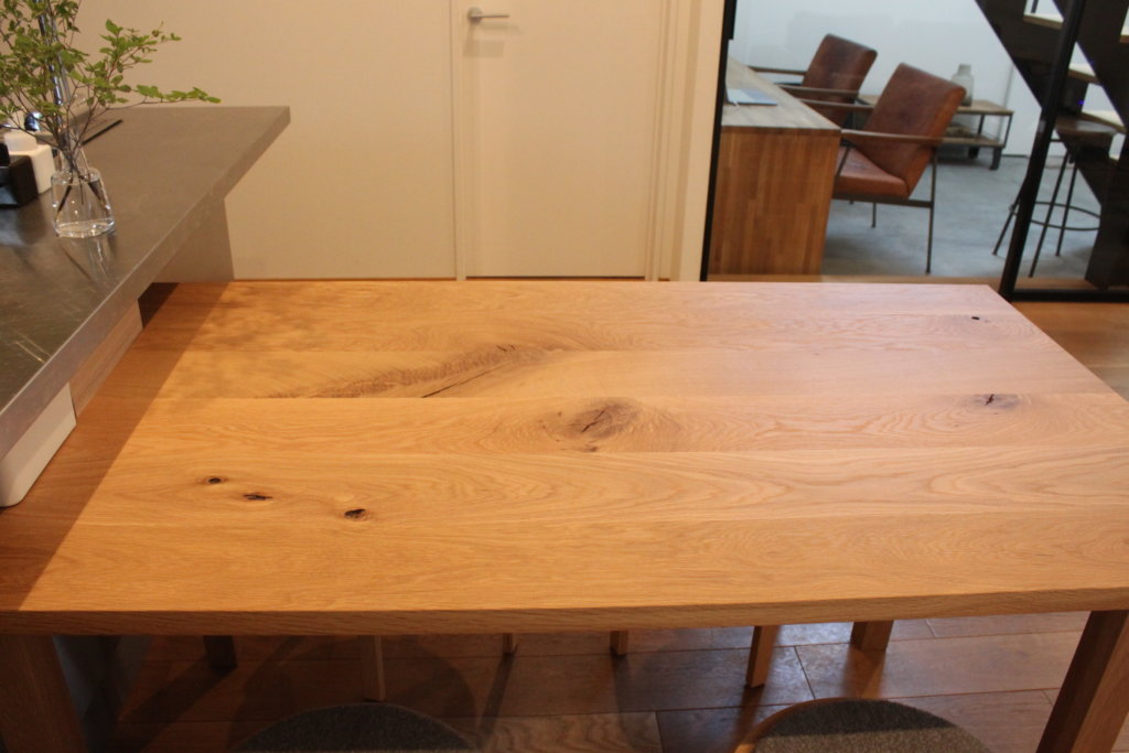 無印良品 無垢材ダイニングテーブル オーク材 - テーブル